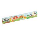 Puzzle en bois sans cadre panoramic ferme 4 puzzles     individuels emboitables de 12 pieces chacun