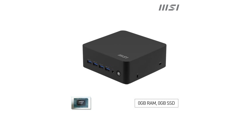 MSI Cubi Z AI 8M-004BEU USFF Nero 8945HS AMD SoC 5,2 GHz Altoparlanti incorporati