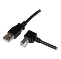 StarTech.com Câble USB 2.0 A vers USB B Coudé à droite Mâle / Mâle pour imprimante - 1 m - Noir
