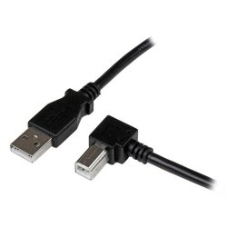 StarTech.com Câble USB 2.0 A vers USB B Coudé à droite Mâle / Mâle pour imprimante - 1 m - Noir