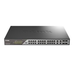 D-Link DSS-200G-28MPP commutateur réseau Géré L2 Gigabit Ethernet (10/100/1000) Connexion Ethernet, supportant l'alimentation via ce port (PoE) 1U Gris