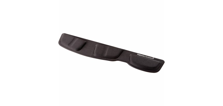 Repose-poignets fellowes health-v pour claviers ergonomique microban mousse à mémoire de forme coloris noir