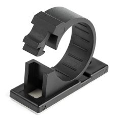 StarTech.com 100 Clips de Gestión de Cableado Adhesivos - Negro - Organizador de Cableado para Escritorios/Oficinas - Mordaza de Nylon Autoadhesiva con Clasificación contra Fuego UL/94V-2