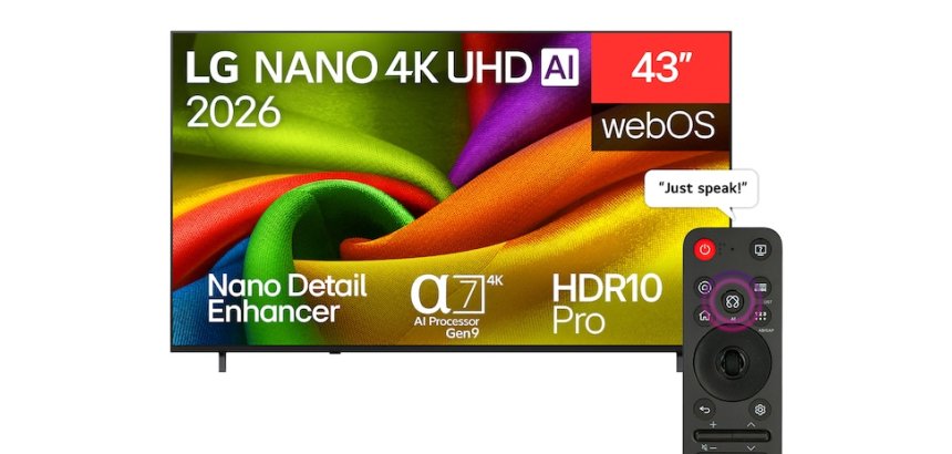 LG NANO 4K UHD AI 43NU850B6LA 109,2 cm (43") 4K Ultra HD Smart TV Wifi Negro