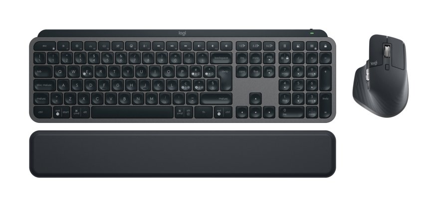 Logitech MX Keys Combo for Business | Gen 2, Tastiera e Mouse Wireless Full Size, con Poggiapolsi, Bluetooth , Logi Bolt, Clic Silenziosi, Windows/Mac/Chrome/Linux