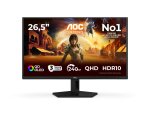 AOC G4 Q27G41ZDF écran plat de PC 67,3 cm (26.5") 2560 x 1440 pixels Quad HD QD-OLED Noir, Rouge