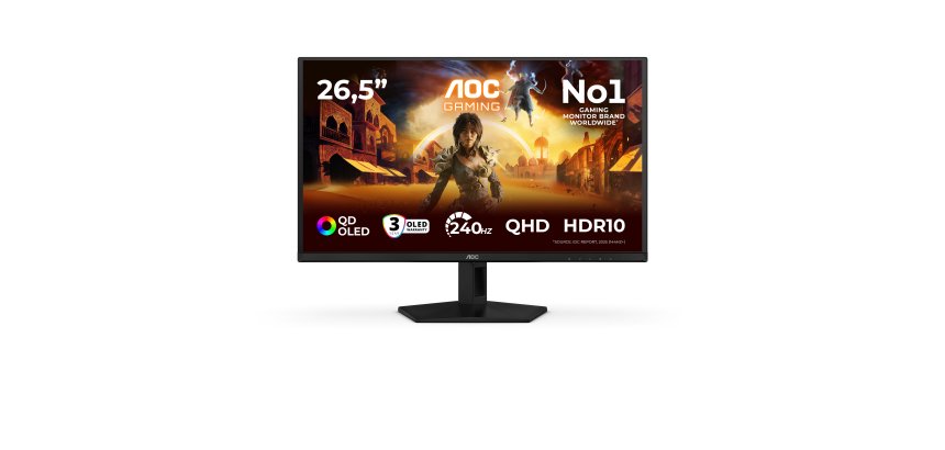 AOC G4 Q27G41ZDF écran plat de PC 67,3 cm (26.5") 2560 x 1440 pixels Quad HD QD-OLED Noir, Rouge