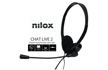 Nilox AURICULARES DOBLE JACK CON MICROFONO PC