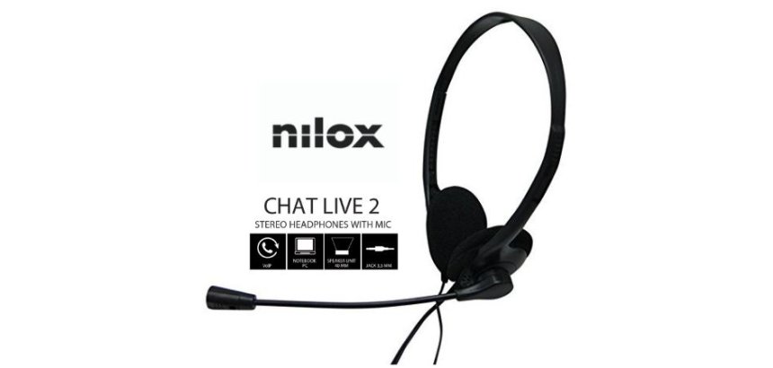Nilox CHAT LIVE 2 Headset Wired Head-band Office/Call center Black