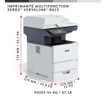 Xerox VersaLink B625 A4 61 ppm - Copie/Impression/Numérisation/Fax recto verso PS3 PCL5e/6 2 magasins 650 feuilles