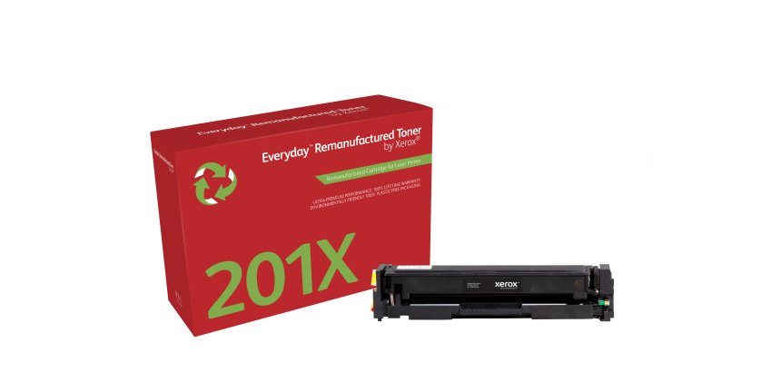 Everyday™ Black Remanufactured Toner by Xerox compatible with HP 201X (CF400X), High capacity