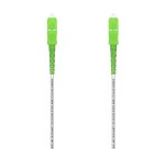 AISENS Cable Fibra Óptica Latiguillo G657A2 3.0 9/125 SMF Simplex CPR DCA LSZH, SC/APC-SC/APC, Blanco, 3.0 m