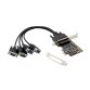 Conceptronic 4-Port DB9 RS232 Serial PCIe Card