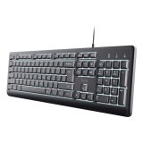 Trust Primo Beleuchtete clavier maison/bureau USB AZERTY Français Noir