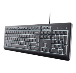 Trust Primo Beleuchtete clavier maison/bureau USB AZERTY Français Noir