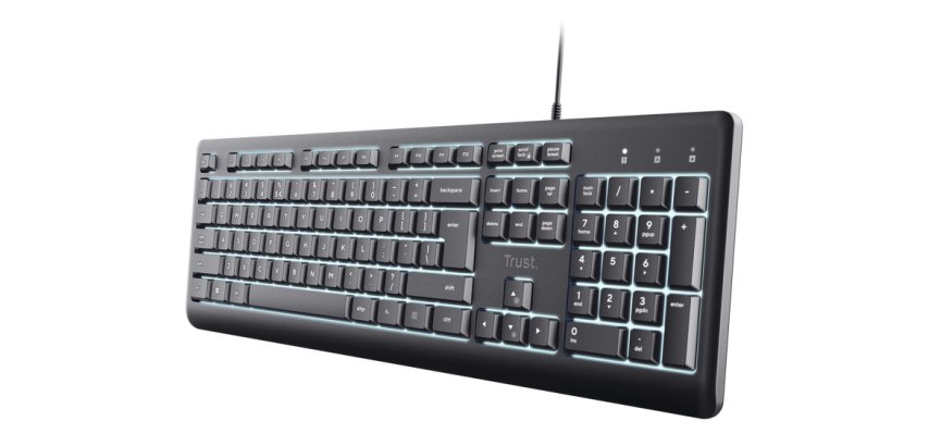 Trust Primo Beleuchtete clavier maison/bureau USB AZERTY Français Noir