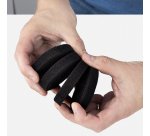 StarTech.com Pack of 4 Rolls of Self-Gripping Tape 4.6m, Width 1.3 cm, Black, Reusable Cable Ties Cut to Length, Fastening Tape, Adjustable Fabric Straps, Bulk Roll