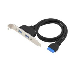 Conceptronic EMRICK11B 19 Pin Female to Dual USB-A Female USB 3.0 Adapter