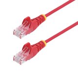 StarTech.com Câble Ethernet CAT6 Rouge Fin de 50cm, Sans Accroc, 100W PoE, UTP, LSZH, Fil de Cuivre Pur 28AWG, Cordon Patch Réseau RJ45 avec Serre-Câble, Contrôlé Fluke