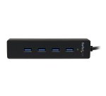 StarTech.com Hub USB 3.0 portable à 4 ports avec câble intégré - 5Gbps - Noir