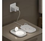Celly MAGPOCKET3IN1WH Caricabatterie per dispositivi mobili Cuffie, Smartphone, Orologio intelligente Bianco USB Carica wireless Ricarica rapida Interno