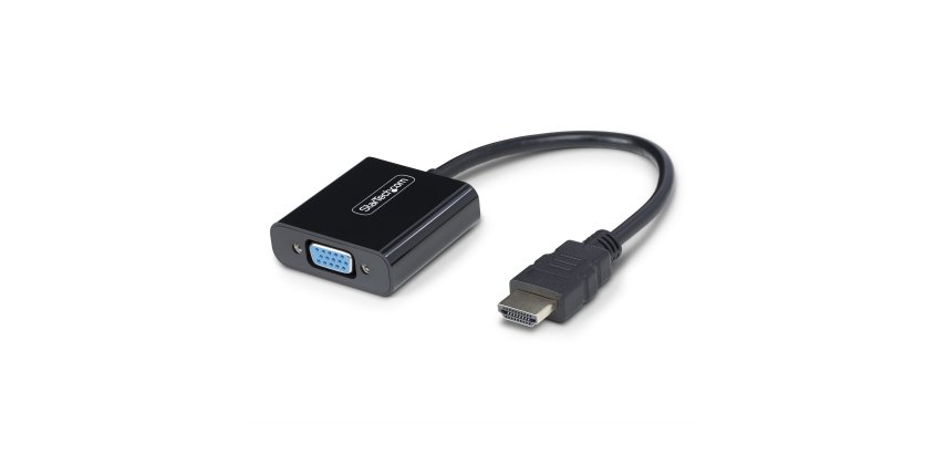 StarTech.com HDMI to VGA Adapter, Active Video Converter For Laptop/Desktop, 1920x1080 (1080p), HDMI Source to VGA Monitor/Display/Projector