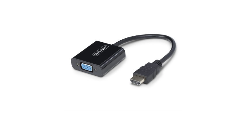 StarTech.com Adaptateur HDMI vers VGA, Convertisseur Vidéo Actif pour Ordinateur Portable/Bureau, 1920x1080 (1080p), Source HDMI vers Moniteur/Affichage/Projecteur VGA
