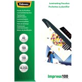 Fellowes A3 2 x 100 µ glossy lamination pouches - Box of 100