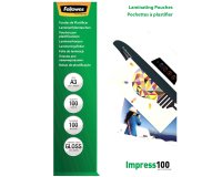 Fellowes A3 2 x 100 µ glossy lamination pouches - Box of 100