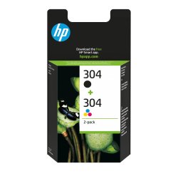 HP Confezione da 2 cartucce di inchiostro nero/in tricromia originali 304