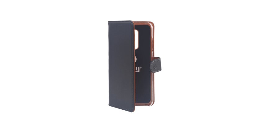 Celly Wally custodia per cellulare 14,7 cm (5.8") Custodia a libro Nero, Marrone