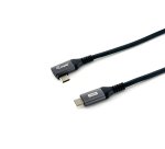Equip 128891 Cavo USB 2.0 da C a C angolato a 90°, M/M, 1,0 m, PD 100W, nero