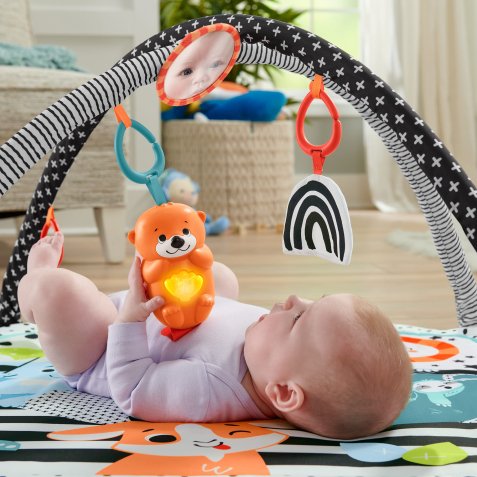 Fisher-Price HBP41 palestra per bambino e tappeto di gioco Tessuto, Plastica Multicolore Palestrina a tappeto per bambino