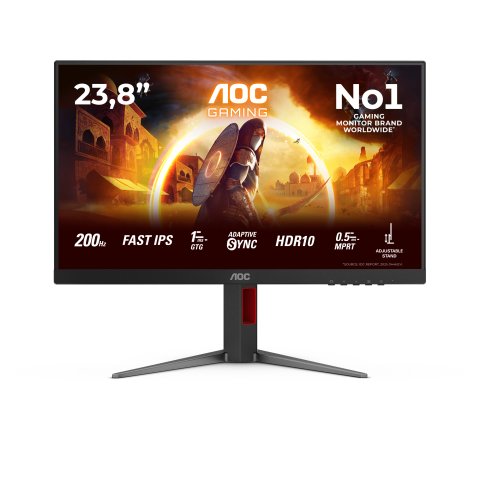AOC G4 24G4HA pantalla para PC 60,5 cm (23.8") 1920 x 1080 Pixeles Full HD LED Negro, Rojo