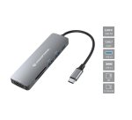 Conceptronic DONN11G 6-in-1 USB 3.2 Gen 1 Docking Station, HDMI, 100W USB PD, USB 3.0, USB 2.0, SD, TF/MicroSD