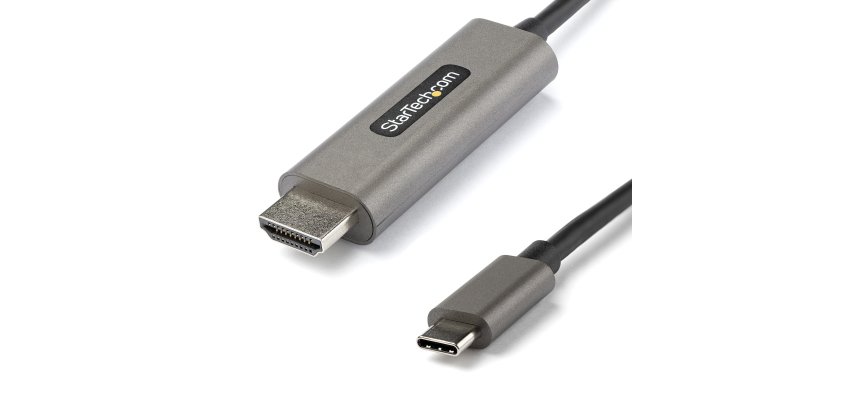 StarTech.com Câble USB C vers HDMI 4K 60Hz HDR10 1m - Câble Adaptateur Vidéo Ultra HD USB Type-C vers HDMI 4K 2.0b - Convertisseur Graphique USB-C vers HDMI HDR - DP 1.4 Alt Mode HBR3