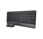 Trust Pack Teclado QZERTY Español + Ratón RF inalámbrico Negro Trezo