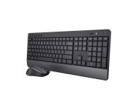Trust Pack Teclado QZERTY Español + Ratón RF inalámbrico Negro Trezo
