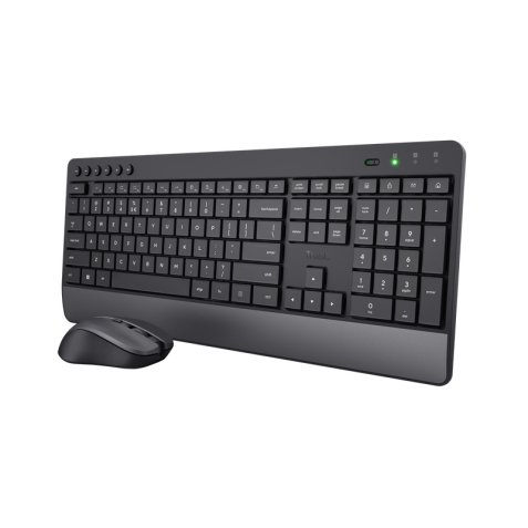 Trust Pack Teclado QZERTY Español + Ratón RF inalámbrico Negro Trezo