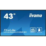 iiyama LH4365UHSB-B1 Écran d'affichage dynamique En forme de kiosk 108 cm (42.5") LED Wifi 800 cd/m² 4K Ultra HD Noir Intégré dans le processeur Android 11 24/7