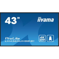 iiyama LH4365UHSB-B1 affichage de messages En forme de kiosk 108 cm (42.5") LED Wifi 800 cd/m² 4K Ultra HD Noir Intégré dans le processeur Android 11 24/7