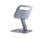 StarTech.com Support Télescopique pour PC Portable, Base Pivotante à 360&deg;, Support Rotatif pour Bureau, Hauteur et Inclinaison Réglables, Poids Max 5kg, Construction en Aluminium, Design Portable
