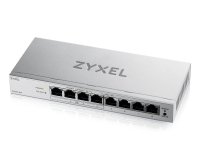 Zyxel GS1200-8HPV3 Géré L2 Gigabit Ethernet (10/100/1000) Connexion Ethernet, supportant l'alimentation via ce port (PoE) Bureau Gris