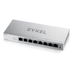 Zyxel GS1200-8HPV3 Géré L2 Gigabit Ethernet (10/100/1000) Connexion Ethernet, supportant l'alimentation via ce port (PoE) Bureau Gris