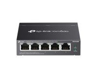 TP-Link Omada DS105GP commutateur réseau Non-géré Gigabit Ethernet (10/100/1000) Connexion Ethernet, supportant l'alimentation via ce port (PoE) Noir
