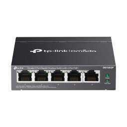 TP-Link Omada DS105GP commutateur réseau Non-géré Gigabit Ethernet (10/100/1000) Connexion Ethernet, supportant l'alimentation via ce port (PoE) Noir