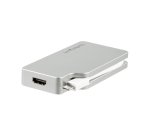 StarTech.com USB C Multiport Video Adapter met HDMI, VGA, Mini DisplayPort of DVI, USB Type C Monitor Adapter naar HDMI 1.4 of mDP 1.2 (4K), VGA of DVI (1080p), Zilver Aluminium