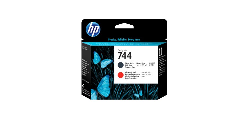 HP 744 - black, chromatic red - printhead