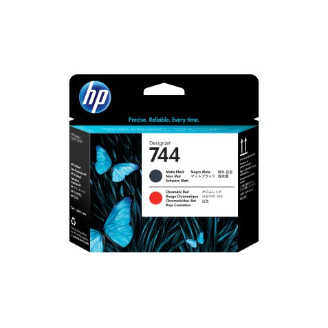 HP Tête d'impression DesignJet 744 noir mat/rouge chromatique