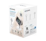 AISENS Cargador Inalambrico USB-C 3 en 1 De 15W Para Movil, Apple Watch, Auriculares Con Estuche De Carga, Blanco